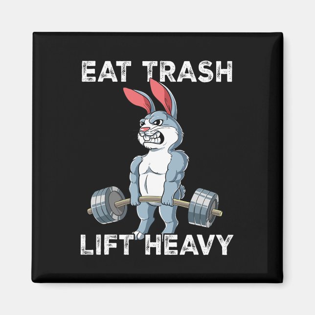 Rabbit Gym Weight Training Eat Sopor Hiss Heavy Magnet (Framsidan)