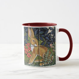 Rabbit Hare i Forest William Morris Stil Mugg