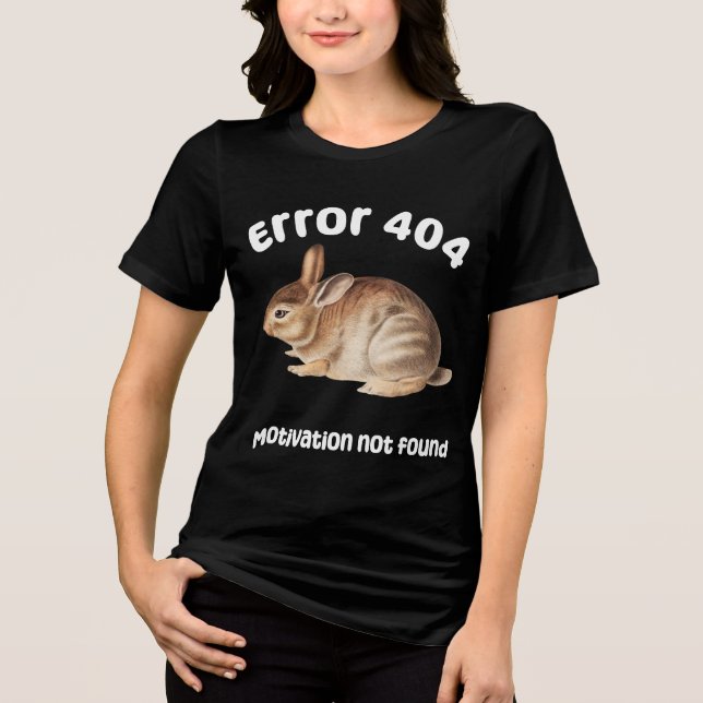 Rabbit hittades inte i flyttningen - luddig grafik t shirt (Framsida)