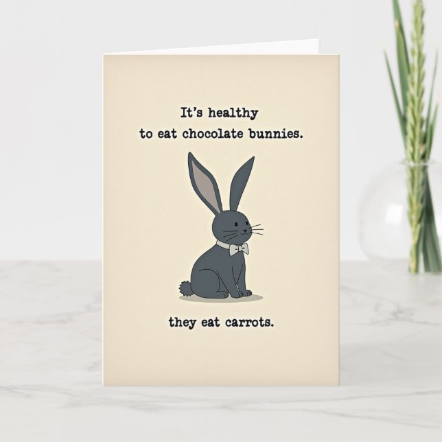 Rabbit Humor Greeting Card Kort (Framsida)