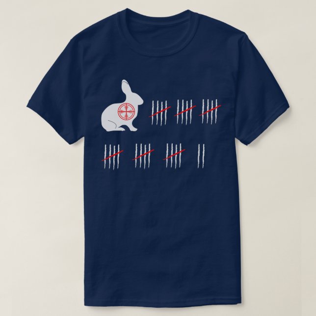 Rabbit Hunting Checklist Funny Bunny Hunter-gåva T Shirt (Design framsida)