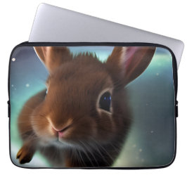 Rabbit i baby i rymden laptop fodral