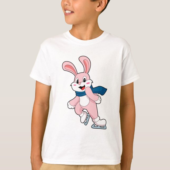 Rabbit Ice-skridskor T Shirt (Framsida)