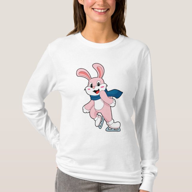 Rabbit Ice-skridskor T Shirt (Framsida)