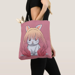 Rabbit in a Wig Tote Tygkasse