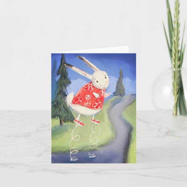 Rabbit Ingenuity Notecard Tack Kort (Framsida)