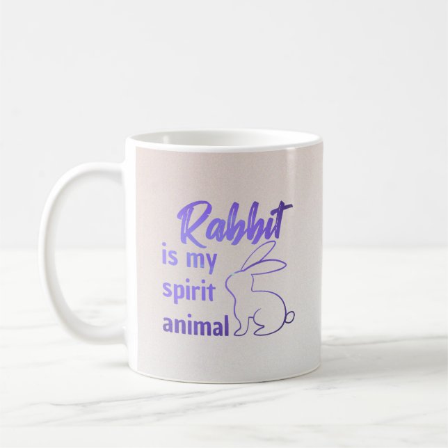 Rabbit is my spirit animal kaffemugg (Vänster)