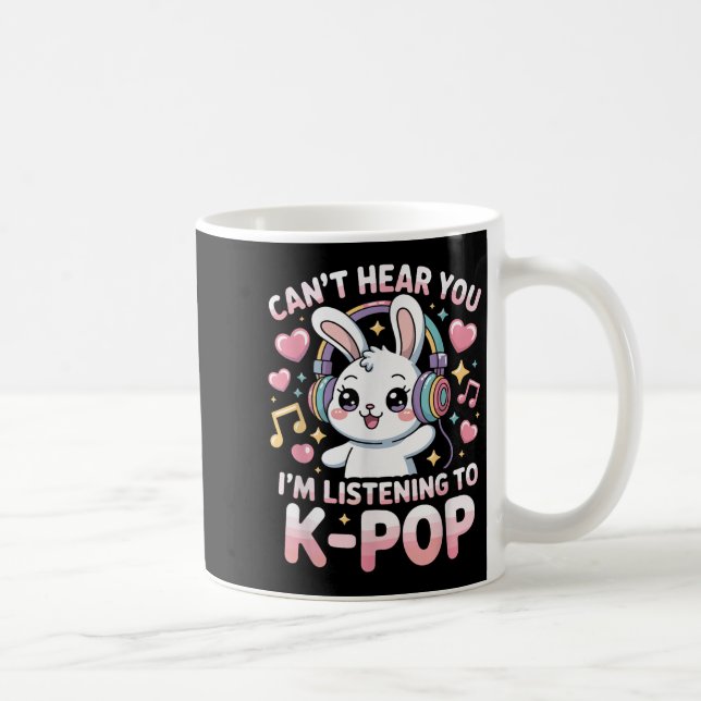 Rabbit kan inte höra dig jag lyssnar på kaffemugg (Höger)
