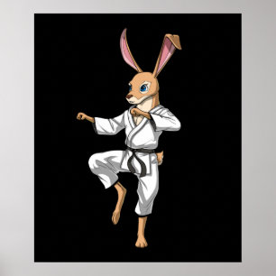 Rabbit Karate Poster