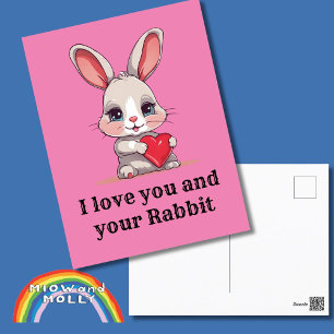Rabbit kärlek Valentine bunny ägare av sällskapsdj Vykort