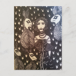 Rabbit kärlek vykort