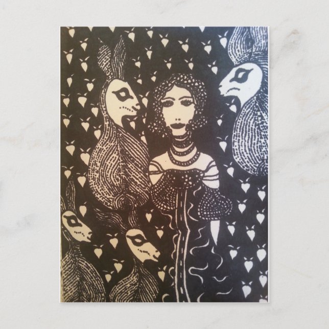 Rabbit kärlek vykort (Framsida)