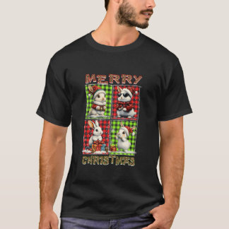Rabbit Leopard Buffalo Play Animals Älskare Merry T Shirt