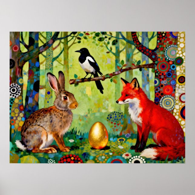 Rabbit, Magpie, Fox and “The Forest’s Secret”  Poster (Framsidan)