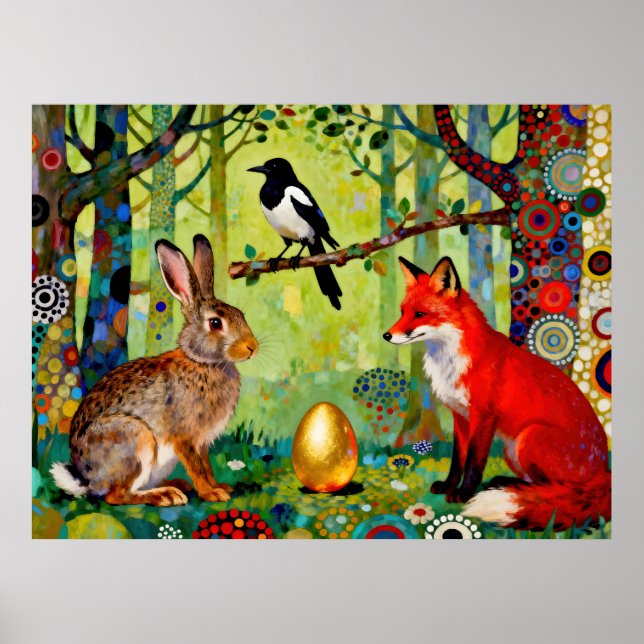 Rabbit, Magpie, Fox and “The Forest’s Secret”  Poster (Framsidan)