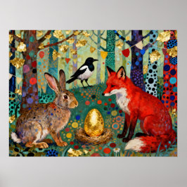 Rabbit, Magpie, Fox and “The Golden Goose Egg” Poster