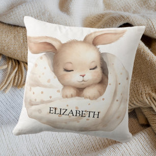 Rabbit måne himlar beige söt boho plantskola kudde