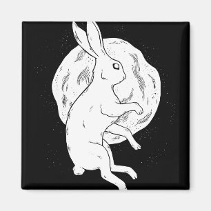 Rabbit Måne Magnet