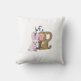 rabbit & monkey kudde