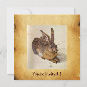 RABBIT-monogrammet ( Young Hare ) Inbjudningar