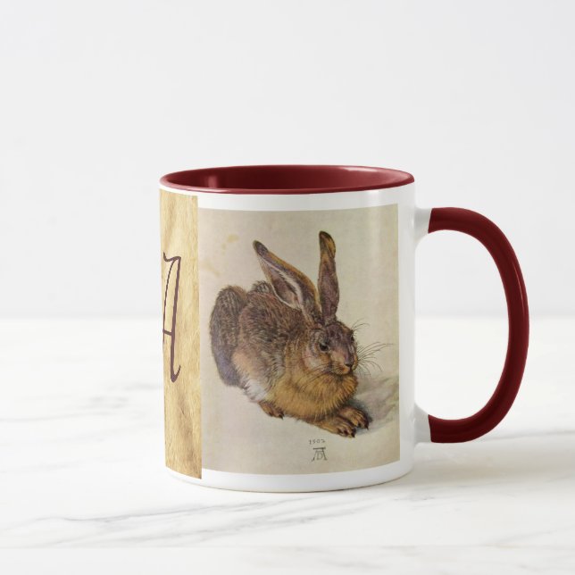 RABBIT-monogrammet ( Young Hare ) Mugg (Höger)