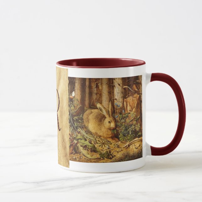 RABBIT-monogrammet ( Young Hare ) Mugg (Höger)