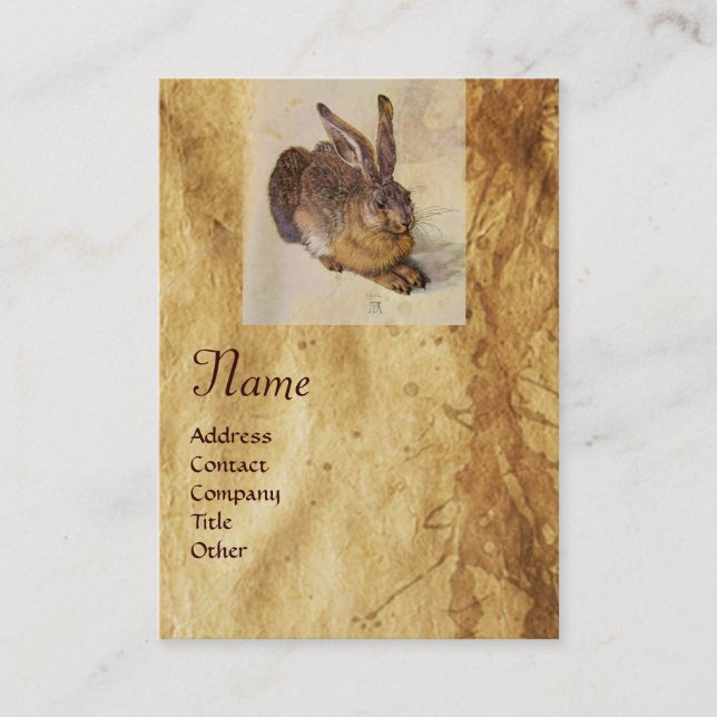 RABBIT-monogrammet ( Young Hare ) Visitkort (Framsida)