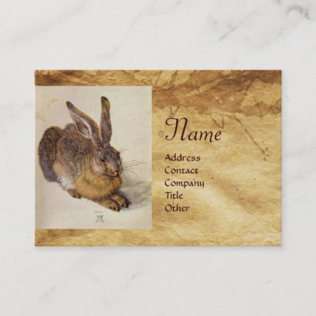 RABBIT-monogrammet ( Young Hare ) Visitkort (Framsida)