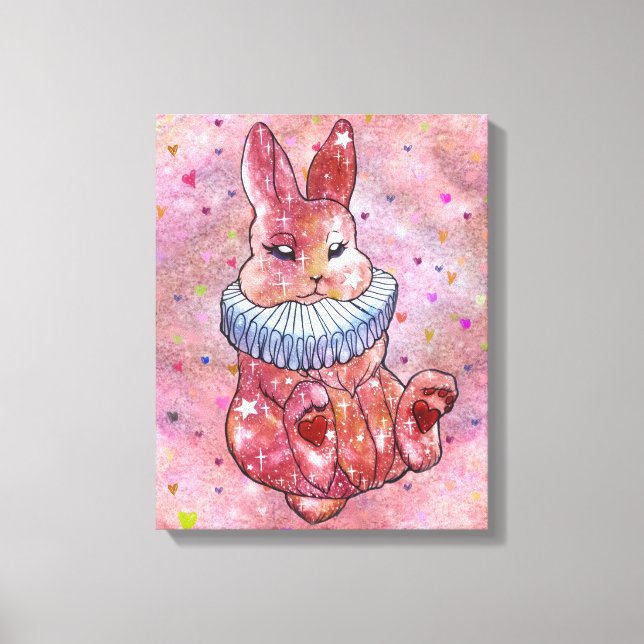 Rabbit named Ladybug Canvastryck (Framsida)