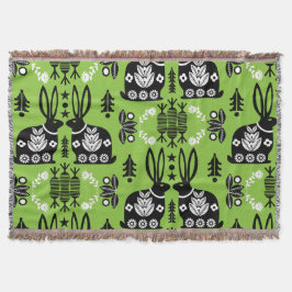 Rabbit Nordic Scandinavian FolArt Filt
