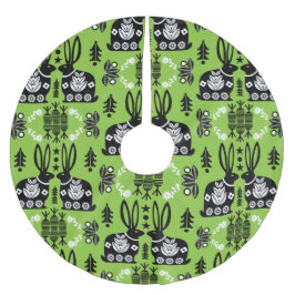 Rabbit Nordic Scandinavian FolArt Julgransmatta Borstad Polyester