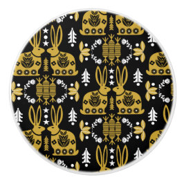 Rabbit Nordic Scandinavian FolArt Knopp