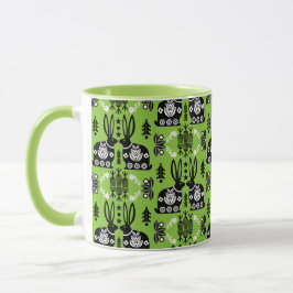 Rabbit Nordic Scandinavian FolArt Mugg