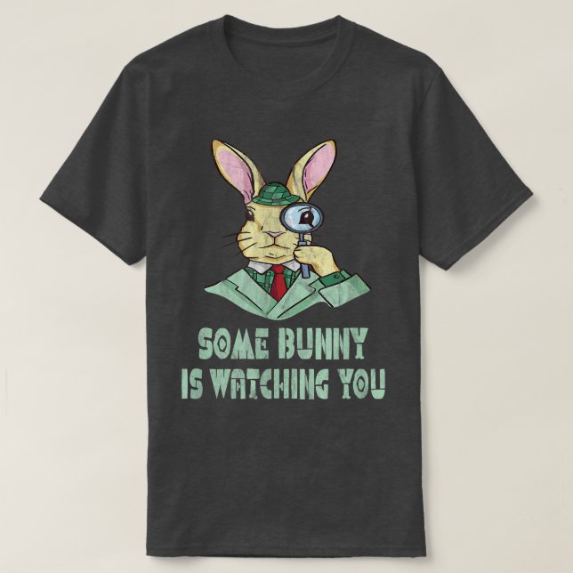 Rabbit observerar er detektivspion Påsk bu T Shirt (Design framsida)