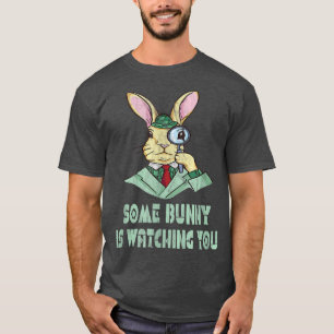 Rabbit observerar er detektivspion Påsk bu T Shirt