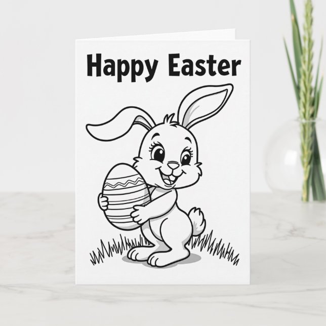 Rabbit Oval Pattern Celebration Card Kort (Framsida)