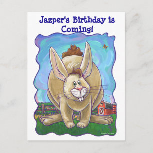 Rabbit Party Center Meddelande Vykort