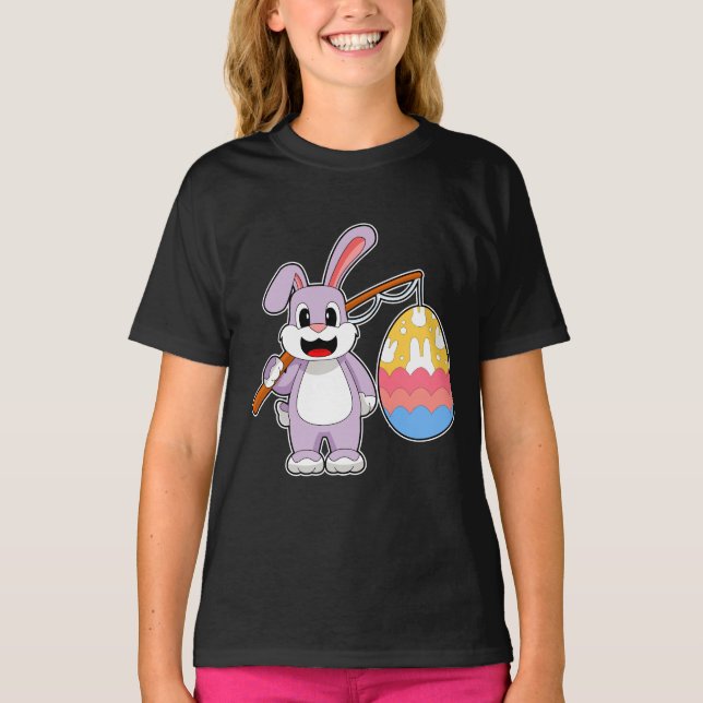 Rabbit Påsk Påskägg Fisher T Shirt (Framsida)