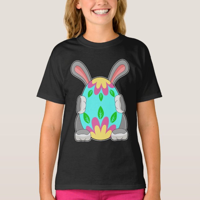 Rabbit Påsk Påskägg Hideout T Shirt (Framsida)