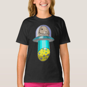 Rabbit Påsk Påskägg Spacesship T Shirt