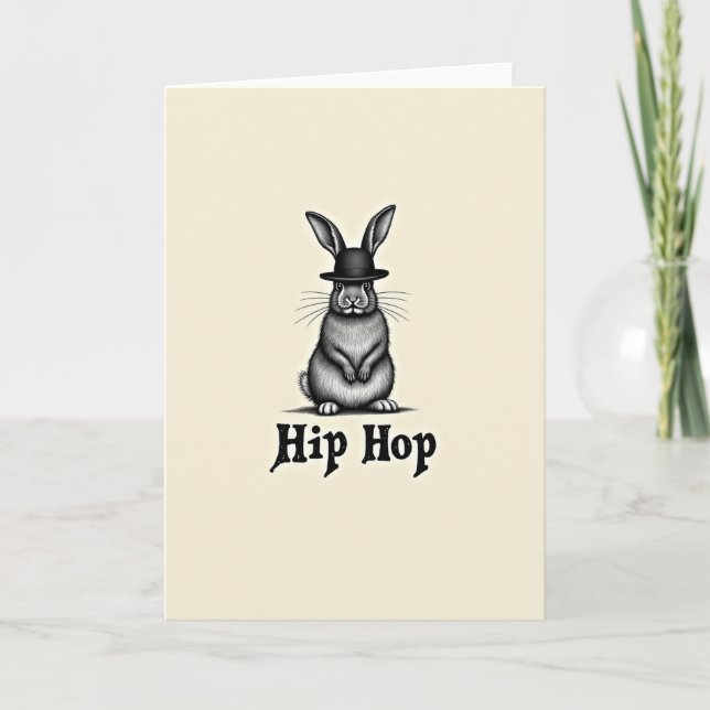 Rabbit Pattern Hip Hop Card Kort (Framsida)