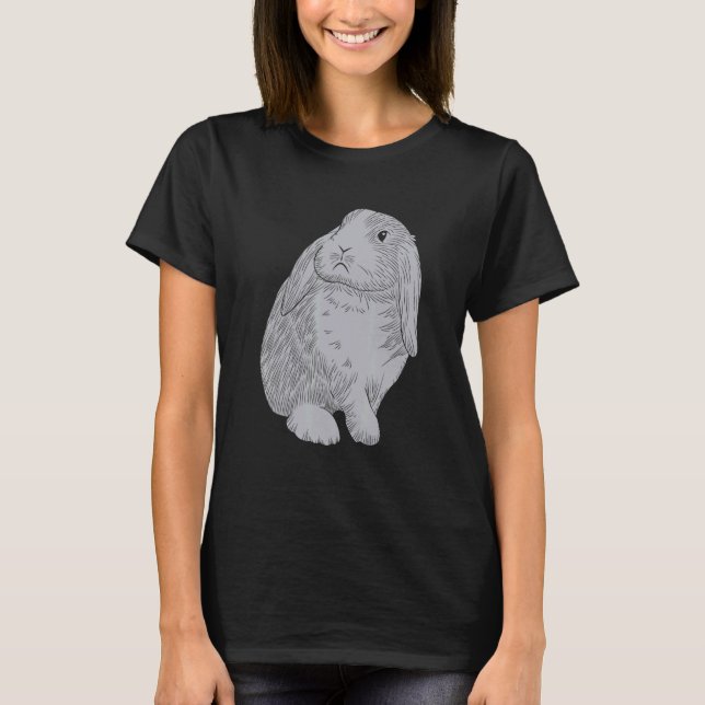 Rabbit Pet Bunny Älskare Pet Owner Lop Eared Rabbi T Shirt (Framsida)