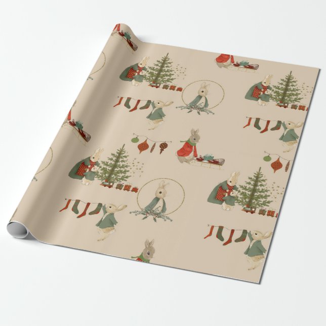Rabbit Peter christmas Wrapping Papper Presentpapper (Utrullad)