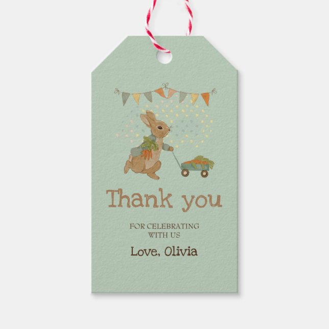 Rabbit Peter Tack Märkre Presentetikett (Framsidan)