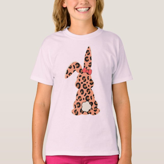 Rabbit Pints Leopard T Shirt (Framsida)