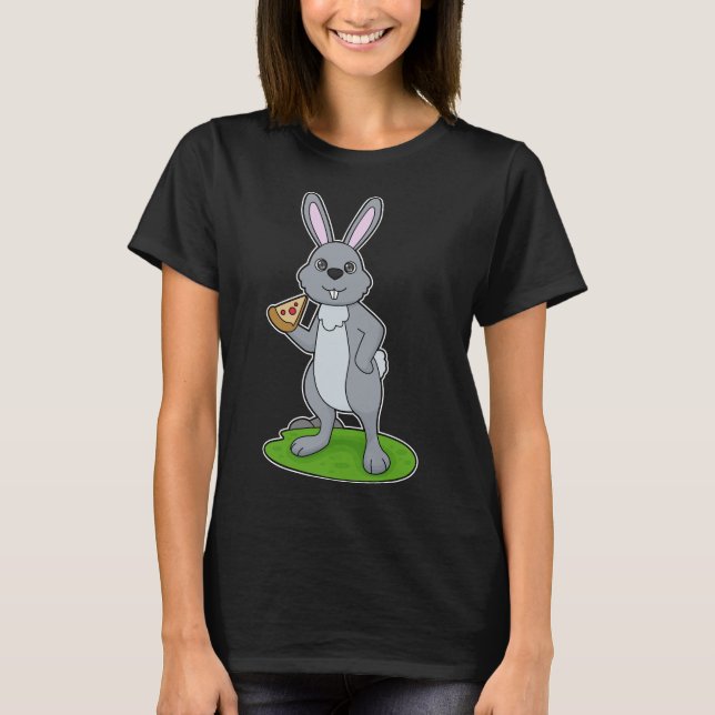 Rabbit Pizzeria Pizza T Shirt (Framsida)