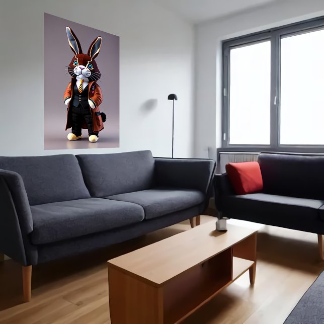 Rabbit plush leksak | AI Art Poster (Skapare uppladdad)