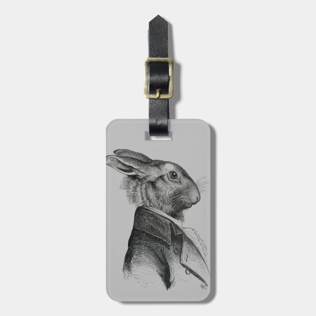 Rabbit Porträtt-profil Bagagebricka (Vertikal Framsida)