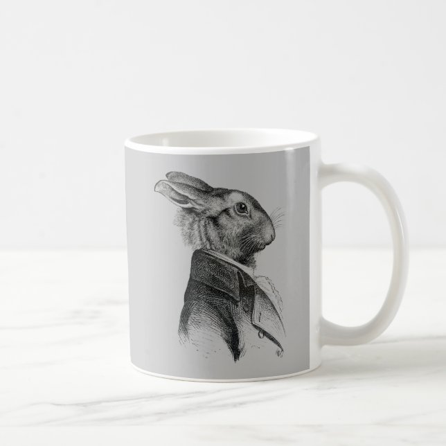 Rabbit Porträtt-profil Kaffemugg (Höger)