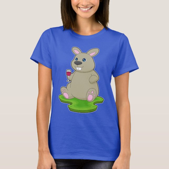Rabbit Red vin T Shirt (Framsida)